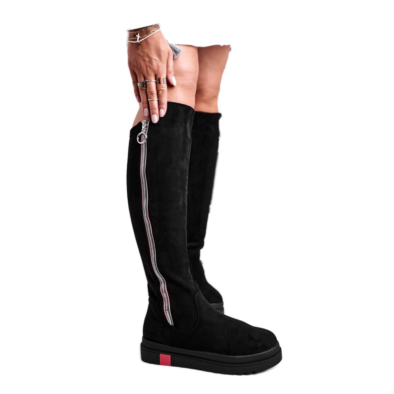 SEA Botas de mujer de ante negro Melbro