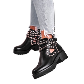 Botas de Mujer con Remaches Grunge Negro Heavenly