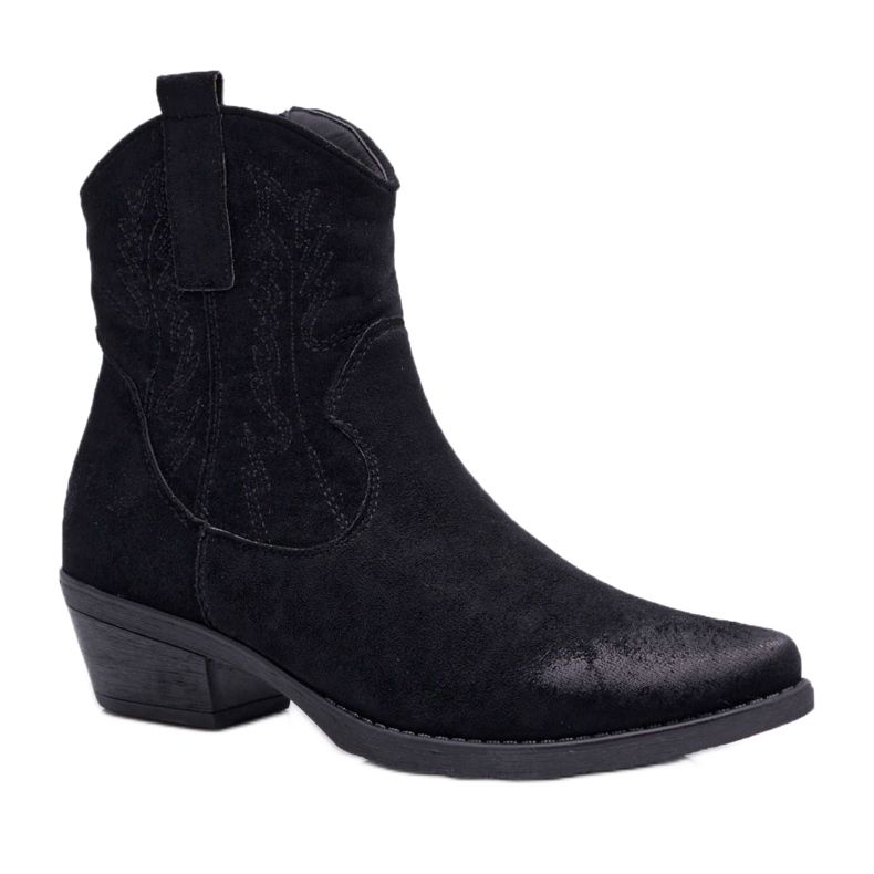 BUGO Botas Vaqueras Mujer Ante Negro Ferders BUGO Botas Vaqueras Mujer Ante Negro Ferders