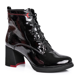 S.Barski Botas De Mujer En Tacón Lacado Negro Do It Better
