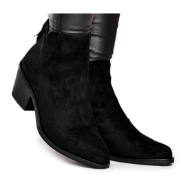 S.Barski Botas de Mujer Tacón Plano Cálido Otoño Negro Lechoso
