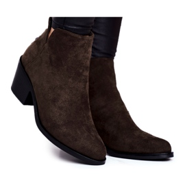 S.Barski De Mujer Botas Con Tacón Plano Cálido Otoño Caqui Lechoso
