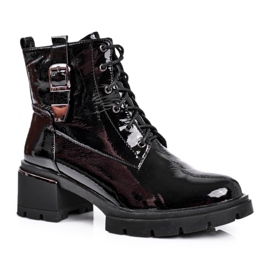 S.Barski Botas de Mujer Lacadas Negras Drive Me Crazy negro