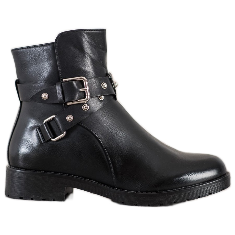 Bella Paris Botas de trabajadores con estilo negro
