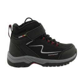 Botas deportivas soft-shell con membrana American Club HL38 / 20 negro rojo