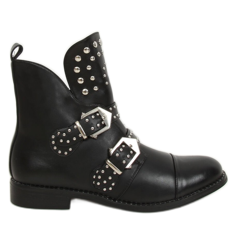 Botas negras con tachuelas negro A2300 Negro Botas negras con tachuelas negro A2300 Negro