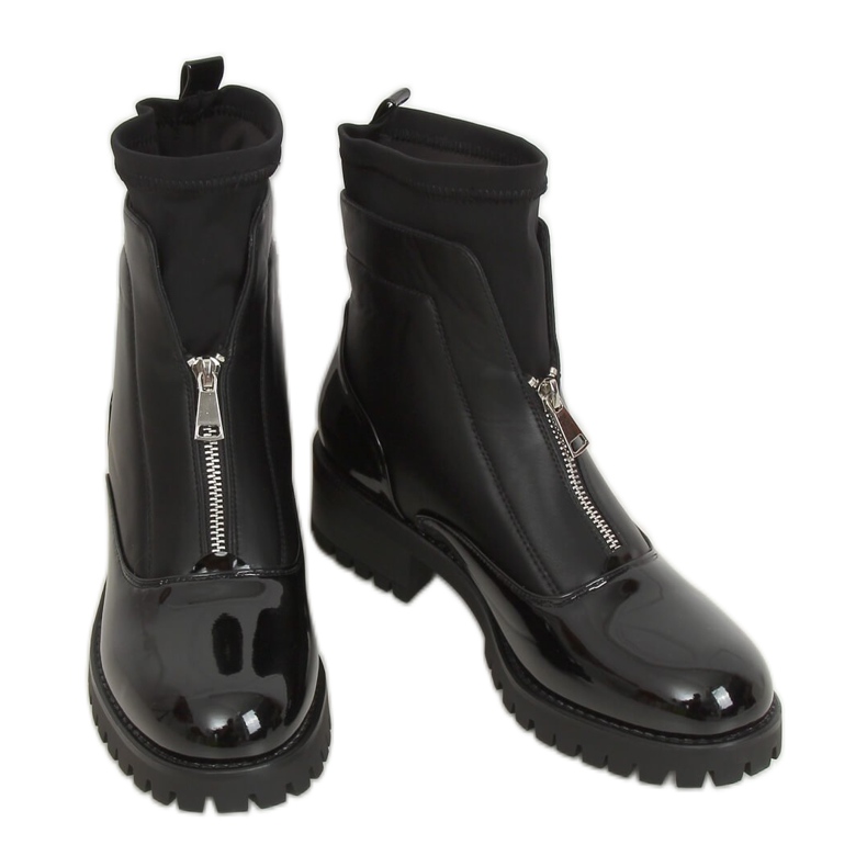 Botas lacadas negras NS178P Black negro