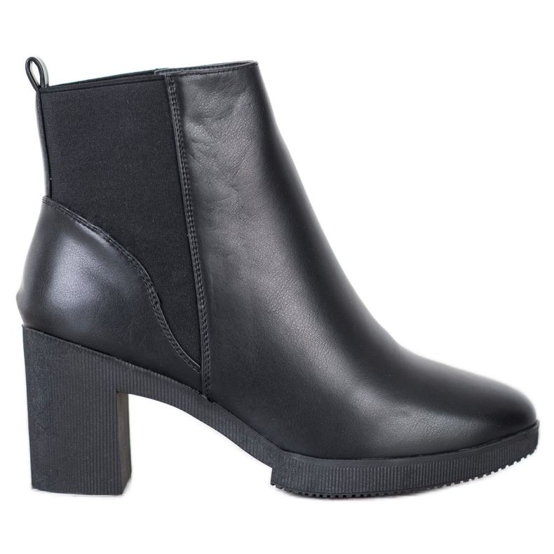 Kylie Botas de cuero ecológico negro