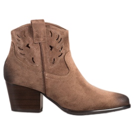 Bota cowboy calada VINCEZA beige Bota cowboy calada VINCEZA beige