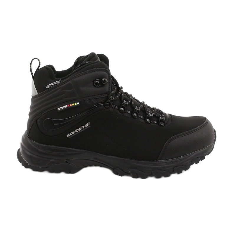 American Club Botas americanas de trekking Softshell con membrana negro