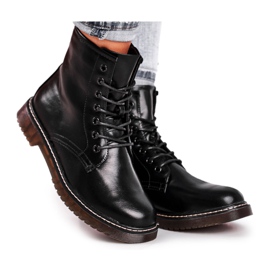 EVE Marita Black Boots Mujer Trappers Glany negro