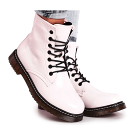 EVE Botas Mujer Botas Lacadas Glany White Marita blanco
