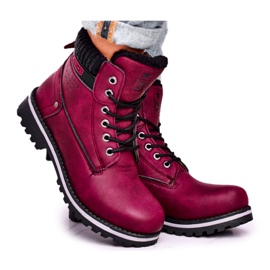 EVE Botas Mujer Burdeos Grunders rojo multicolor