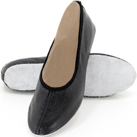 Zapatillas de ballet de gimnasia Antares - cuero, negro