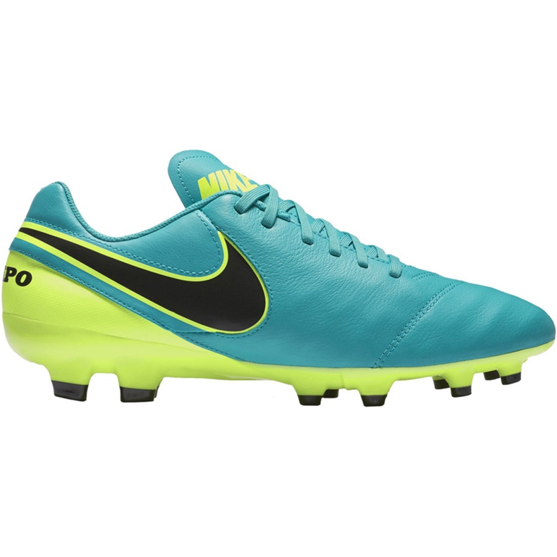 Zapatillas de fútbol Nike Tiempo Genio Ii Leather Fg 819213307 negro azul