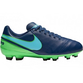 Zapatillas de fútbol Nike Tiempo Legend Vi Fg Jr 819186443 azul marino
