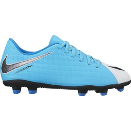 Botas de fútbol Nike Hypervenom Phade Iii Fg Jr 852580104 azul azul