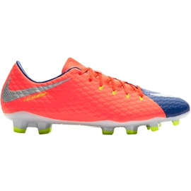 Botas de fútbol Nike Hypervenom Phelon Iii Fg 852556409 negro, púrpura, naranja naranja