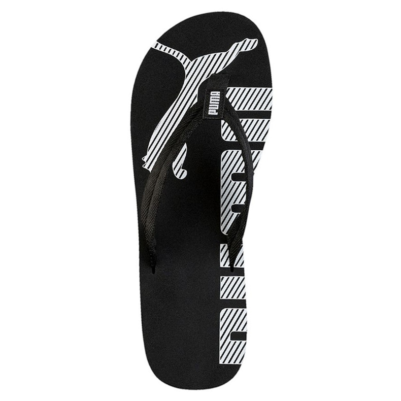 Pantuflas de hombre Puma Epic Flip V2 negras y blancas 360248 03 blanco negro