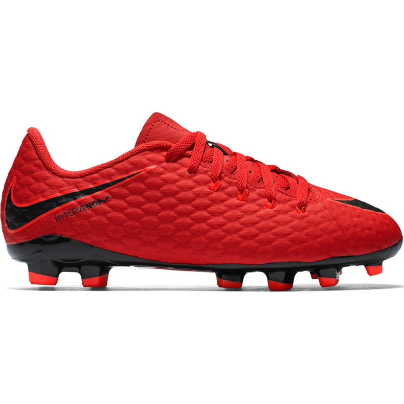 Botas de fútbol Nike Hypervenom X Phelon Iii Fg Jr 852595616 rojo