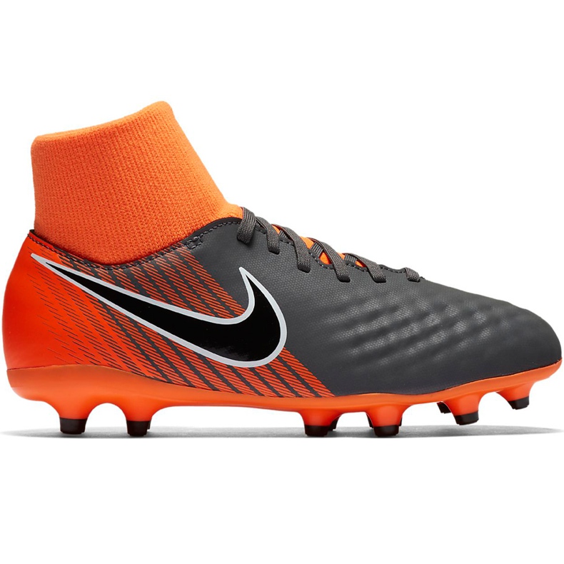 Zapatillas de fútbol Nike Magista Obra 2 Academy Df Fg Jr AH7313 080 negro naranja