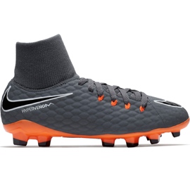 Zapatillas de fútbol Nike Hypervenom Phantom 3 Academy Df Fg Jr AH7287 081 multicolor gris