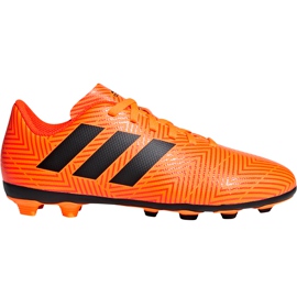 Las botas de fútbol adidas Nemeziz 18.4 FxG Jr DB2355 multicolor naranja