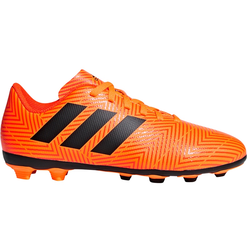 Las botas de fútbol adidas Nemeziz 18.4 FxG Jr DB2355 multicolor naranja
