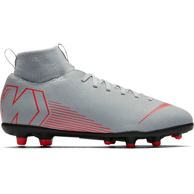 Zapatos de fútbol Nike Mercurial Superfly 6 Club Mg Jr AH7339 060 blanco gris