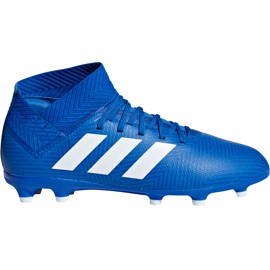 Las botas de fútbol adidas Nemeziz 18.3 Fg Jr DB2351 multicolor azul