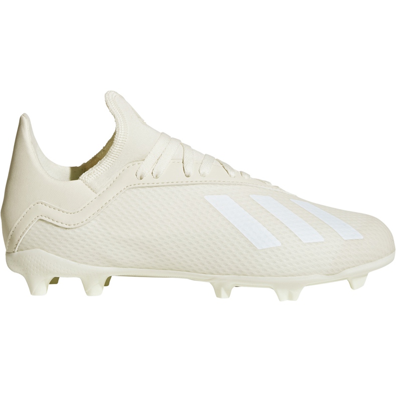 Botas de fútbol adidas X 18.3 Fg Jr DB2417 crema blanca beige