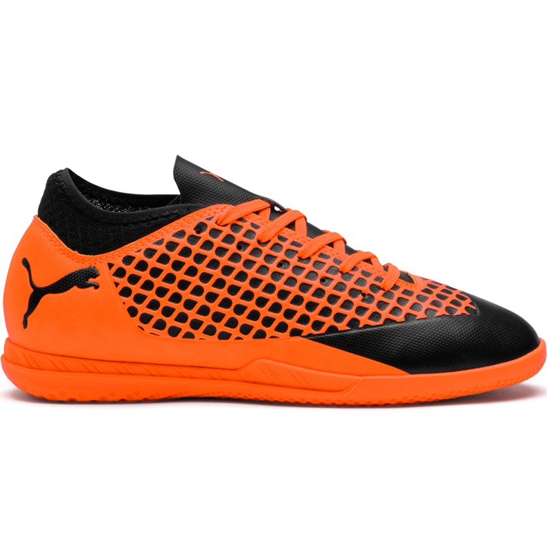 Zapatillas de fútbol Puma Future 2.4 It Junior negro-naranja 104846 02