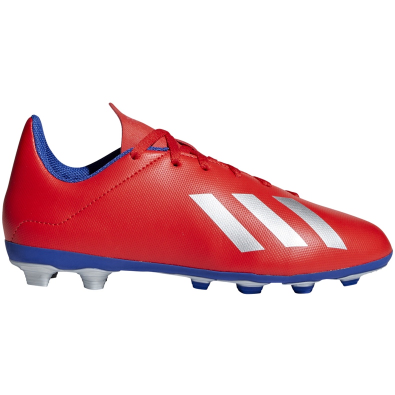 Zapatillas de fútbol Adidas X 18.4 FxG Jr rojas BB9379 multicolor rojo