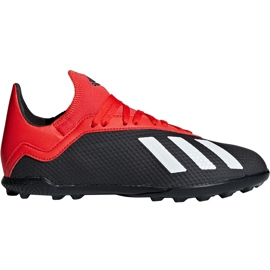 Botas de fútbol adidas X 18.3 Tf Jr BB9402 negro negro Botas de fútbol adidas X 18.3 Tf Jr BB9402 negro negro