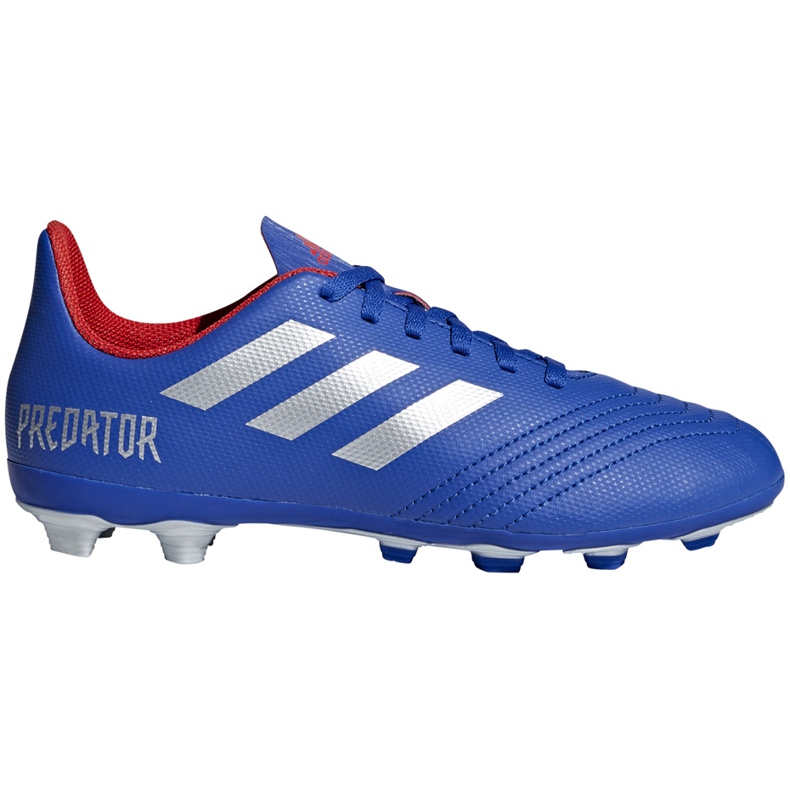 Botas de fútbol adidas Predator 19.4 FxG Jr azul CM8540 multicolor