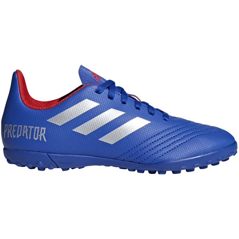 Botas de fútbol adidas Predator 19.4 Tf Jr azul CM8556 multicolor