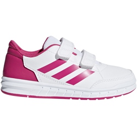 Adidas AltaSport Cf K zapatillas blancas y rosas para niños D96828 blanco rosado
