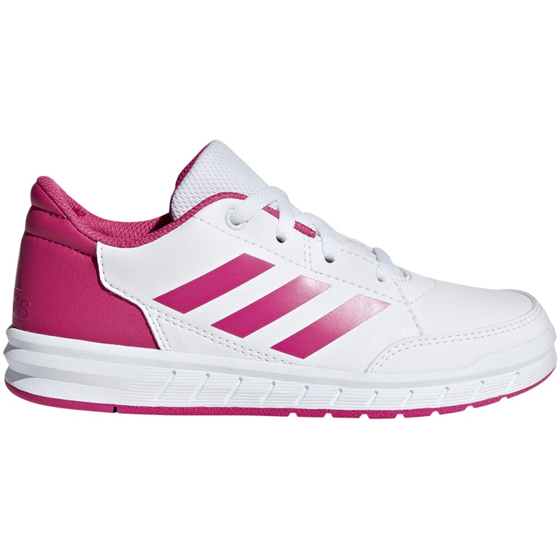 Adidas AltaSport K zapatillas blancas y rosas para niños D96870 blanco