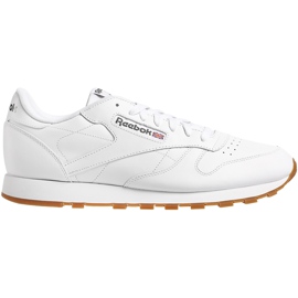 Zapatillas de hombres Reebok Cl Lthr blancas 49799 blanco