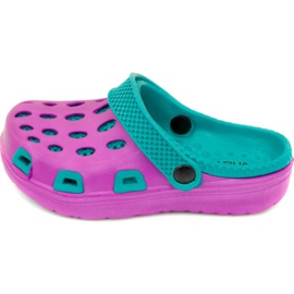 Zapatillas de piscina para niños Aqua-speed Silvi col 09 violeta azul púrpura