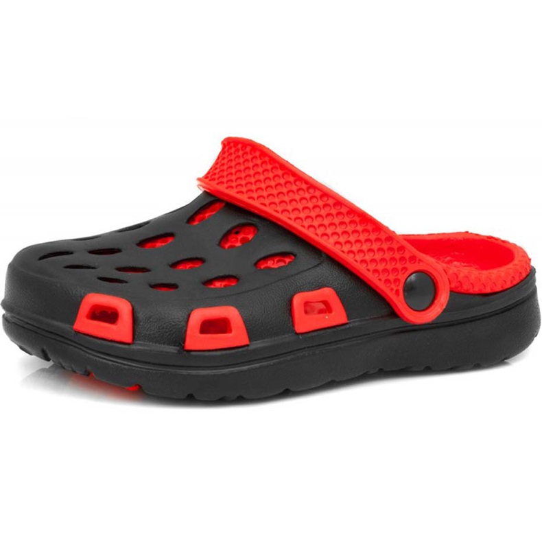 Zapatillas de piscina para niños Aqua-Speed ​​Silvi, col 31, negro y rojo