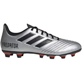 Botas de fútbol adidas Predator 19.4 FxG plateadas F35597 plata