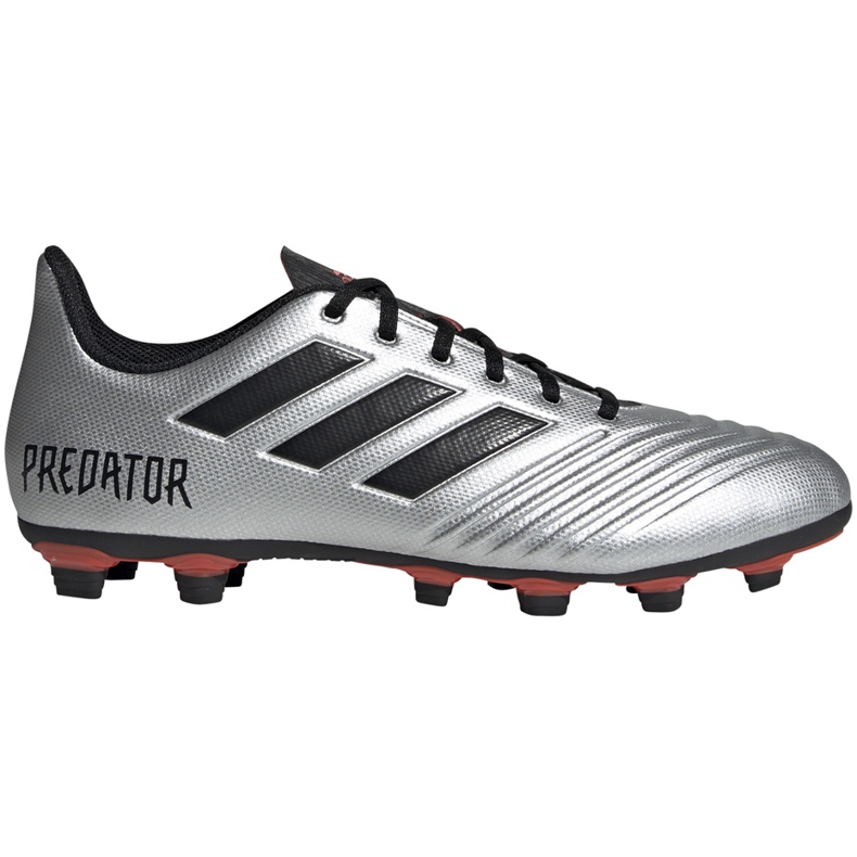 Botas de fútbol adidas Predator 19.4 FxG plateadas F35597 plata