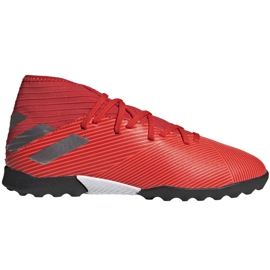 Adidas Nemeziz 19.3 Tf Jr rojo zapatos de fútbol F99941