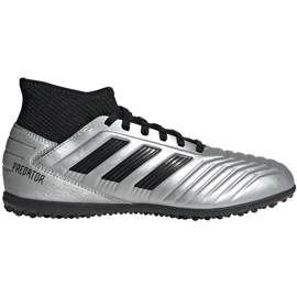 Botas de fútbol adidas Predator 19.3 Tf Jr plateadas G25802 multicolor plata