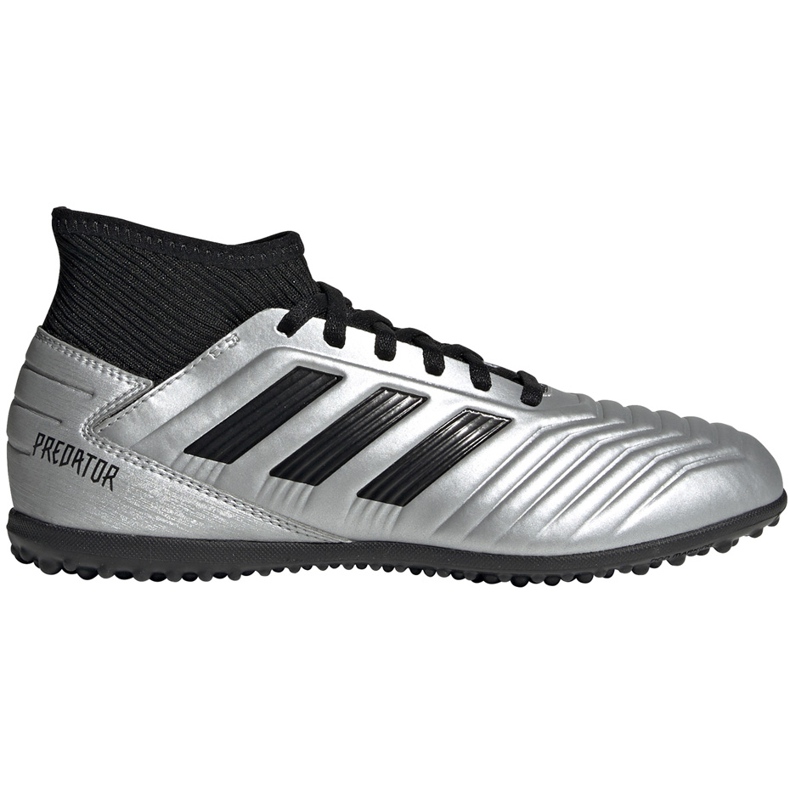 Botas de fútbol adidas Predator 19.3 Tf Jr plateadas G25802 multicolor plata