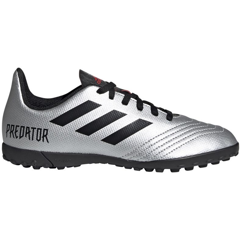 Botas de fútbol adidas Predator 19.4 Tf Jr plateadas G25825 multicolor plata