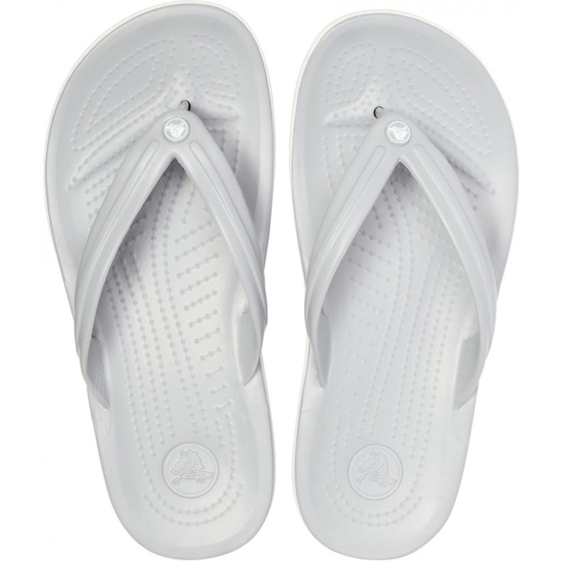 Pantuflas Crocs Crocband Flip gris claro blanco 11033 00J
