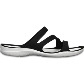 Pantuflas Crocs para mujer Swiftwater Sandal W blanco y negro 203998066