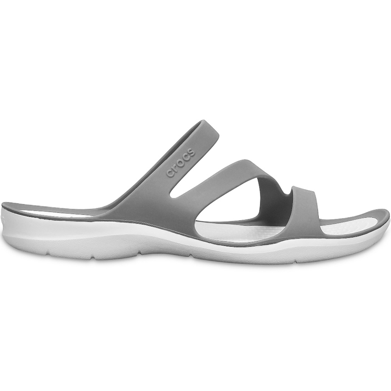 Crocs Pantuflas Mujer Swiftwater Sandal W Gris-Blanco 203998 06X